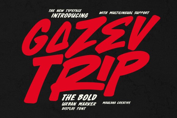 Gazev Trip: A Bold Display Typeface for Urban Branding