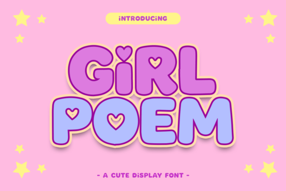 Girl Poem Typeface: A Whimsical Display Font for Soft Branding