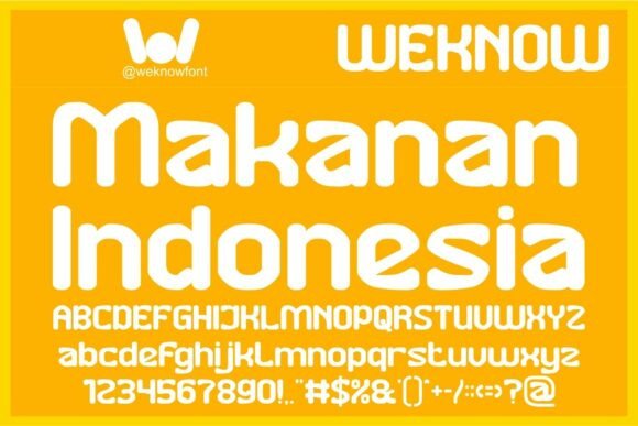 Makanan Indonesia: The Futuristic Display Font for Modern Web Design
