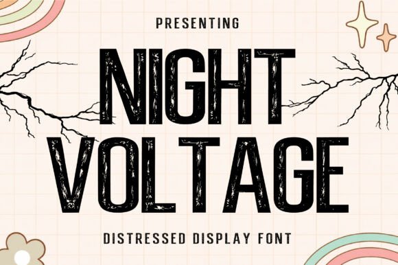 Night Voltage: The Bold Distressed Display Font for High-Energy Branding